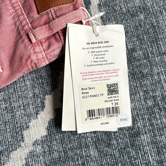 SEZANE Brut Sexy Rose Jeans!  Perfect Condition! Size 25. - Picture 8 of 11